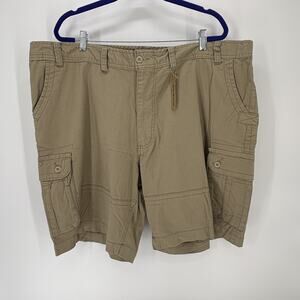 Foundry Flex Cargo Shorts Mens W 50 British Khaki Tan Young Mens Pocket Outdoor